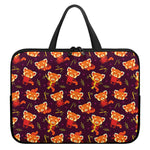 Cute Cartoon Red Panda Pattern Print Laptop Sleeve With Handle