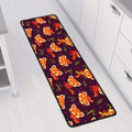 Cute Cartoon Red Panda Pattern Print Long Kitchen Mat