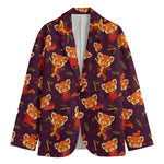 Cute Cartoon Red Panda Pattern Print Men's Blazer