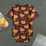 Cute Cartoon Red Panda Pattern Print Men's Bodysuit