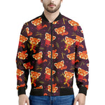Cute Cartoon Red Panda Pattern Print Men's Bomber Jacket