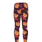 Cute Cartoon Red Panda Pattern Print Men's leggings