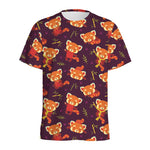 Cute Cartoon Red Panda Pattern Print Men's Sports T-Shirt