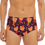 Cute Cartoon Red Panda Pattern Print Men's Triangle Swim Briefs