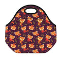 Cute Cartoon Red Panda Pattern Print Neoprene Lunch Bag