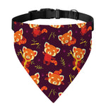 Cute Cartoon Red Panda Pattern Print Over The Collar Dog Bandana