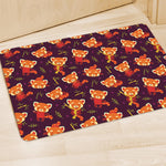 Cute Cartoon Red Panda Pattern Print Polyester Doormat