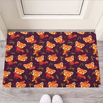 Cute Cartoon Red Panda Pattern Print Rubber Doormat