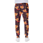 Cute Cartoon Red Panda Pattern Print Scuba Joggers