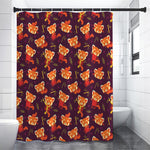 Cute Cartoon Red Panda Pattern Print Shower Curtain