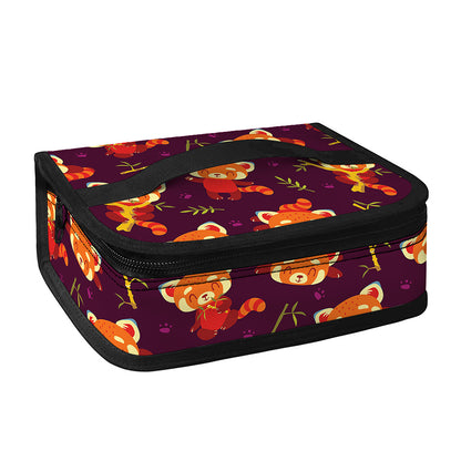 Cute Cartoon Red Panda Pattern Print Small Lunch Bag