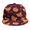 Cute Cartoon Red Panda Pattern Print Snapback Cap