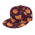 Cute Cartoon Red Panda Pattern Print Snapback Cap