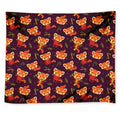 Cute Cartoon Red Panda Pattern Print Tapestry