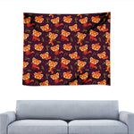 Cute Cartoon Red Panda Pattern Print Tapestry