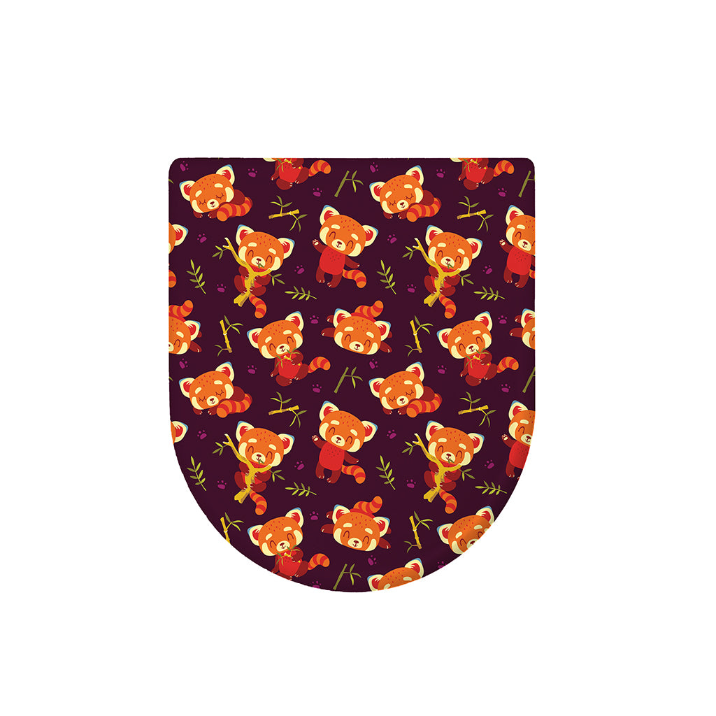 Cute Cartoon Red Panda Pattern Print Toilet Lid Cover