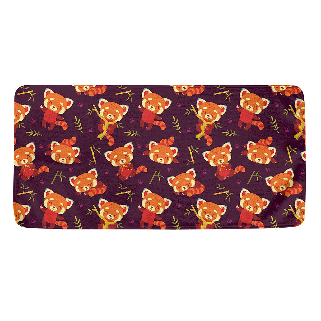 Cute Cartoon Red Panda Pattern Print Towel