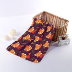 Cute Cartoon Red Panda Pattern Print Towel
