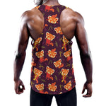 Cute Cartoon Red Panda Pattern Print Training Tank Top