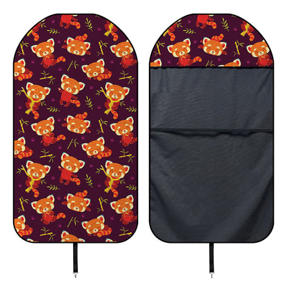 Cute Cartoon Red Panda Pattern Print Waterproof Car Seat Cover