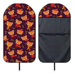 Cute Cartoon Red Panda Pattern Print Waterproof Car Seat Cover
