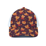 Cute Cartoon Red Panda Pattern Print White Mesh Trucker Cap