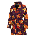 Cute Cartoon Red Panda Pattern Print Women's Bathrobe