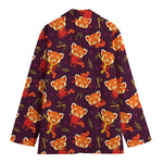 Cute Cartoon Red Panda Pattern Print Women's Blazer