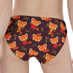 Cute Cartoon Red Panda Pattern Print Women's Panties