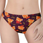 Cute Cartoon Red Panda Pattern Print Women's Thong