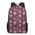 Cute Cartoon Sagittarius Pattern Print 17 Inch Backpack