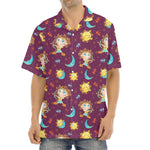 Cute Cartoon Sagittarius Pattern Print Aloha Shirt