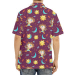 Cute Cartoon Sagittarius Pattern Print Aloha Shirt