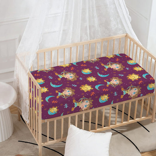 Cute Cartoon Sagittarius Pattern Print Baby Crib Sheet