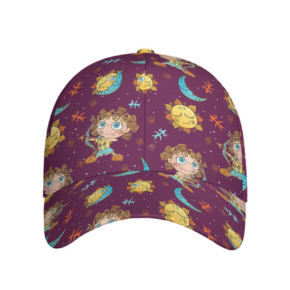 Cute Cartoon Sagittarius Pattern Print Baseball Cap
