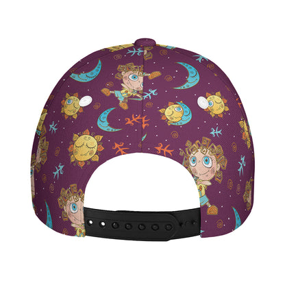 Cute Cartoon Sagittarius Pattern Print Baseball Cap
