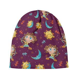 Cute Cartoon Sagittarius Pattern Print Beanie