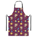 Cute Cartoon Sagittarius Pattern Print Bib Apron With Pocket