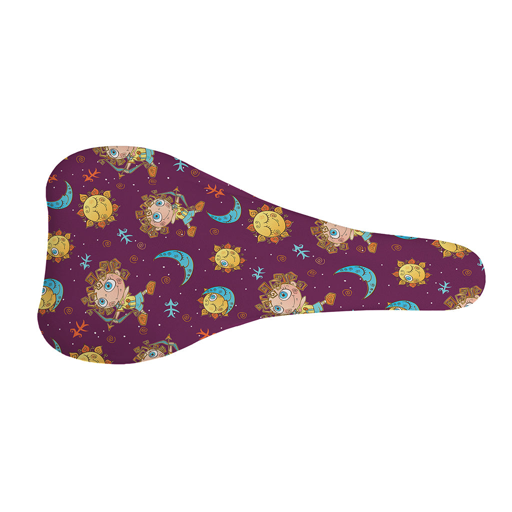 Cute Cartoon Sagittarius Pattern Print Bicycle Seat Cover