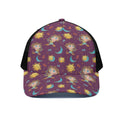 Cute Cartoon Sagittarius Pattern Print Black Mesh Trucker Hat