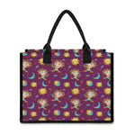 Cute Cartoon Sagittarius Pattern Print Canvas Tote Bag