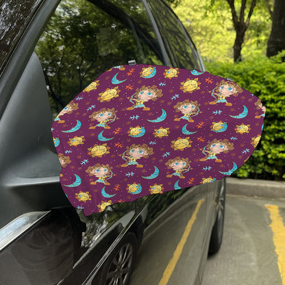 Cute Cartoon Sagittarius Pattern Print Car Side Mirror Covers