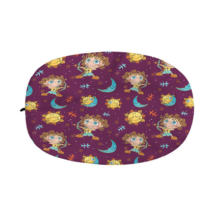 Cute Cartoon Sagittarius Pattern Print Car Side Mirror Covers