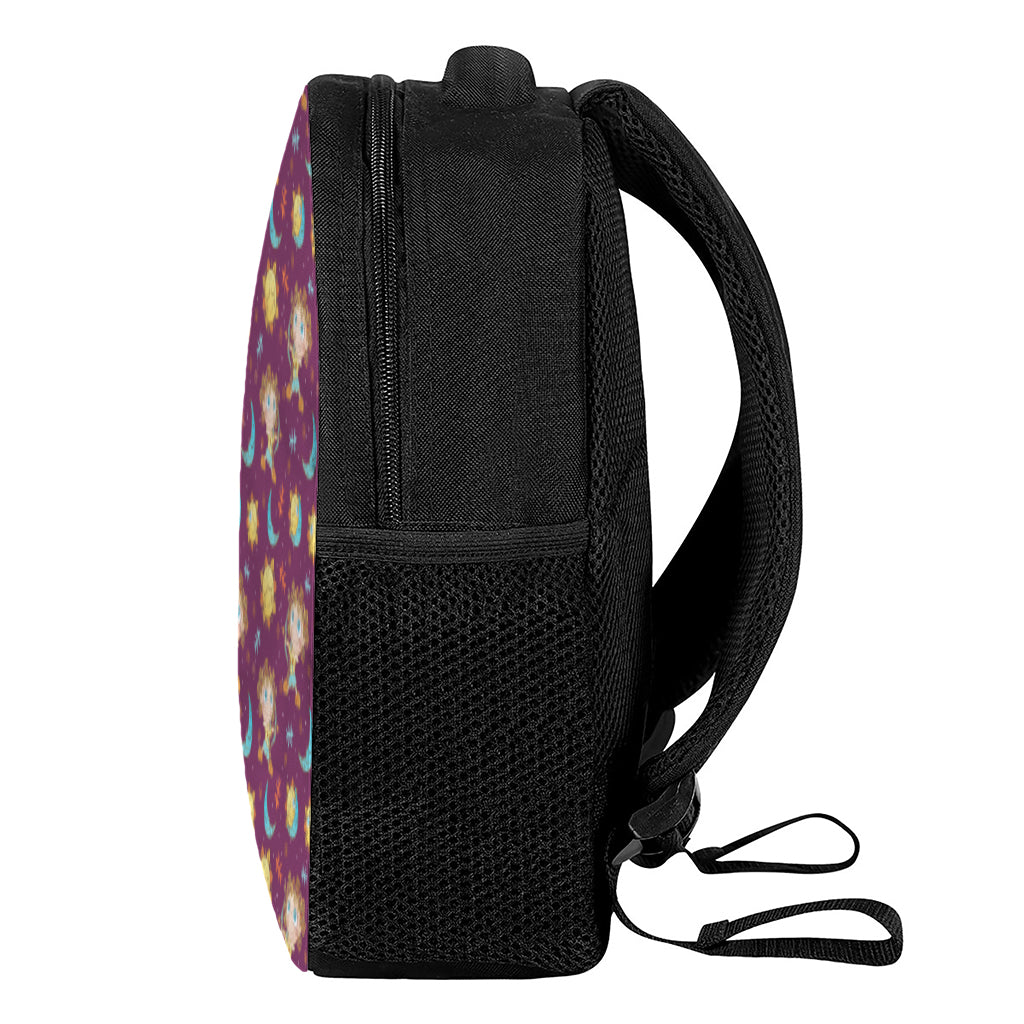 Cute Cartoon Sagittarius Pattern Print Casual Backpack