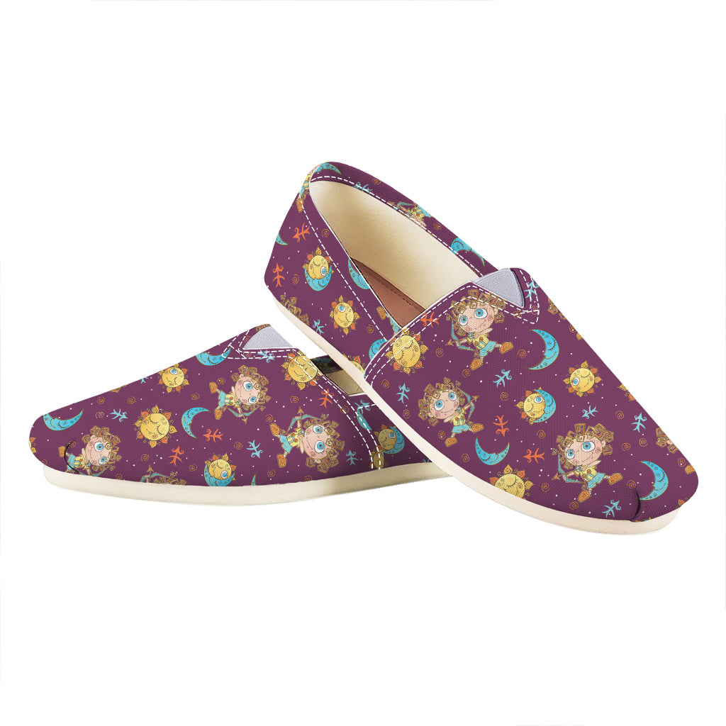 Cute Cartoon Sagittarius Pattern Print Casual Shoes