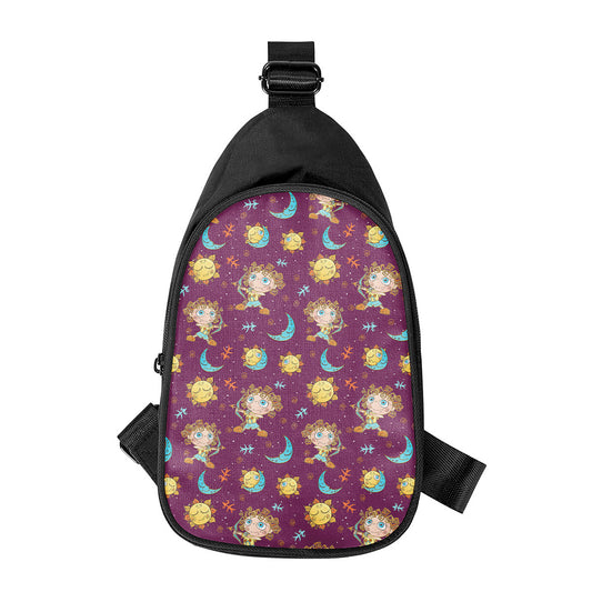 Cute Cartoon Sagittarius Pattern Print Chest Bag