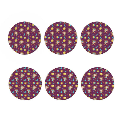 Cute Cartoon Sagittarius Pattern Print Coaster Set