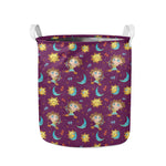 Cute Cartoon Sagittarius Pattern Print Collapsible Laundry Basket