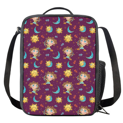 Cute Cartoon Sagittarius Pattern Print Crossbody Lunch Bag