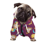 Cute Cartoon Sagittarius Pattern Print Dog Zip Up Hoodie